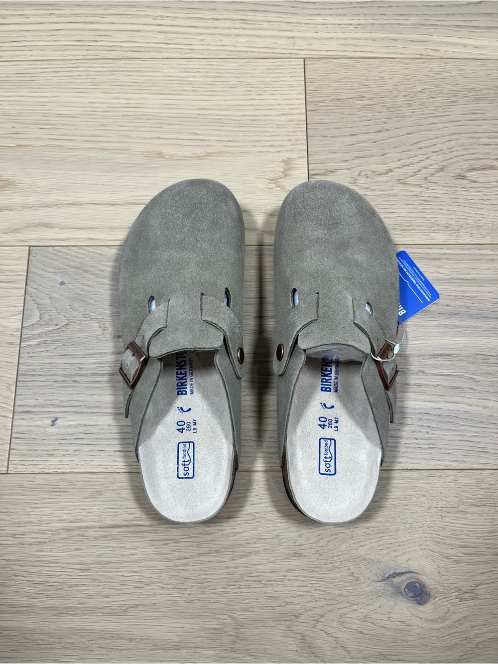 Birkenstock Boston BS Taupe Suede Clogs Size, 36, 37, 38, 39, 40 NWT - Picture 3 of 5
